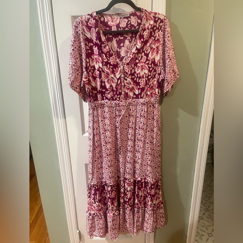 Pink Amazon flower dress